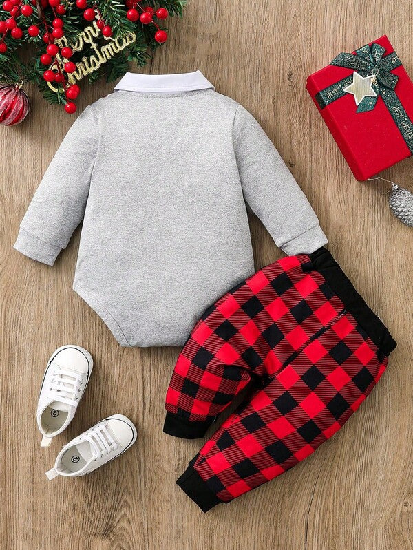 Pijama navideña para bebé, 2 piezas