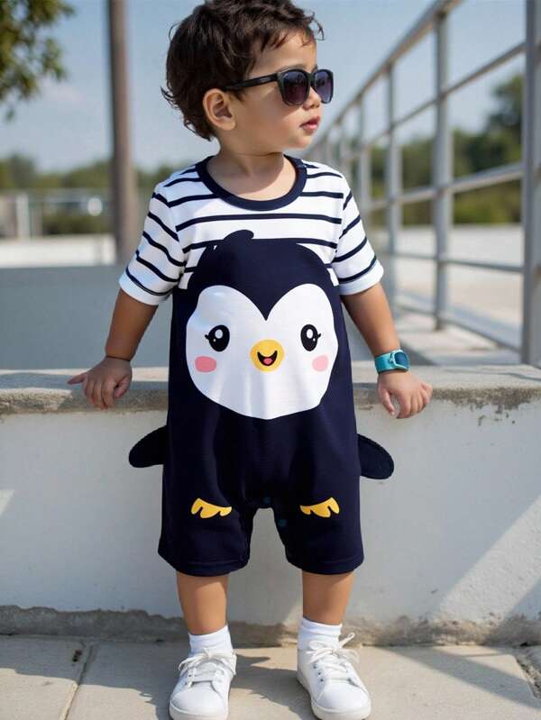 Braga corta de pingüino para bebé y niño pequeño