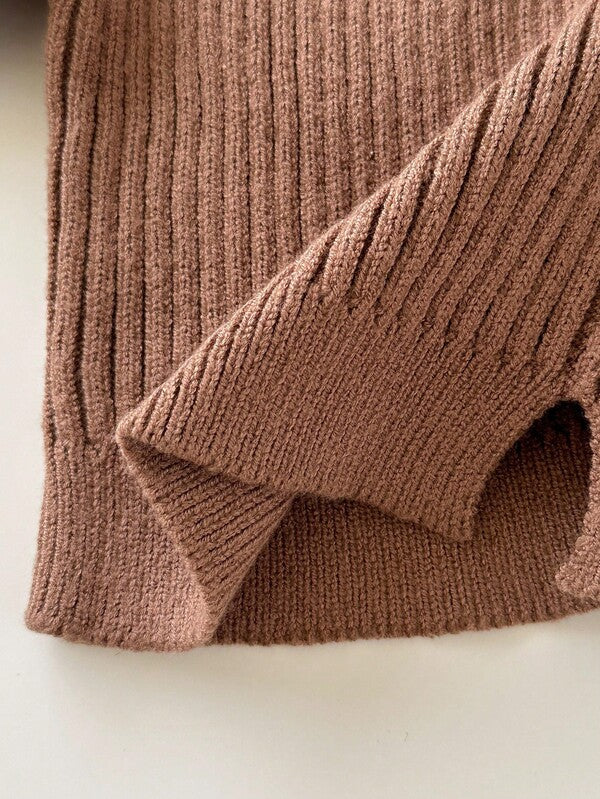 Conjunto de 2 piezas para bebé y niñas pequeñas, sweater y pantalón acampanado