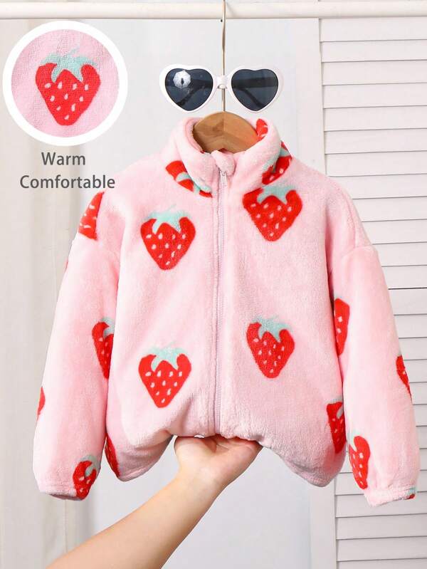 Sudadera de fresas para niñas pequeñas