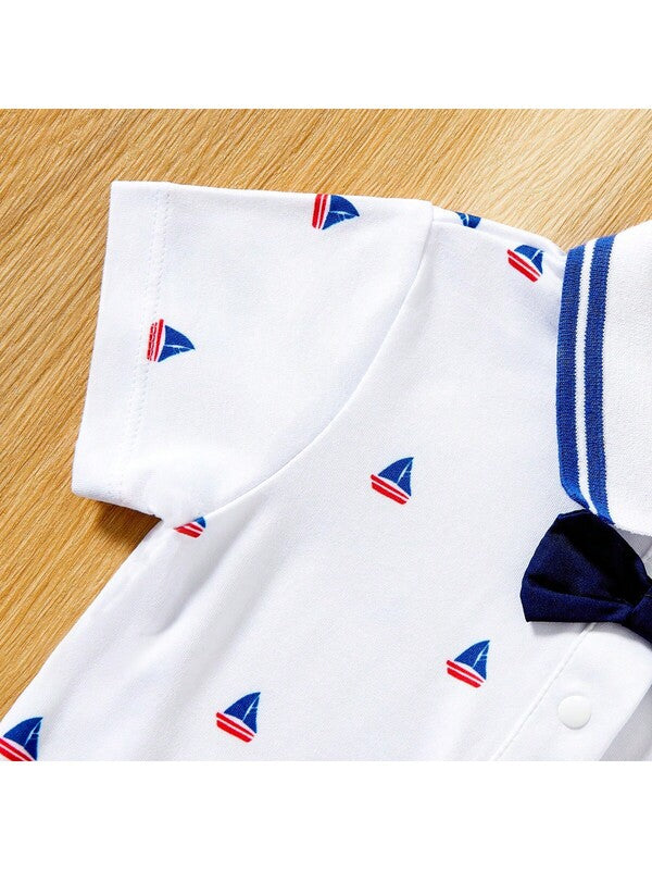 Conjunto de 2 piezas para bebé y niños pequeños, body y shorts con tirantes