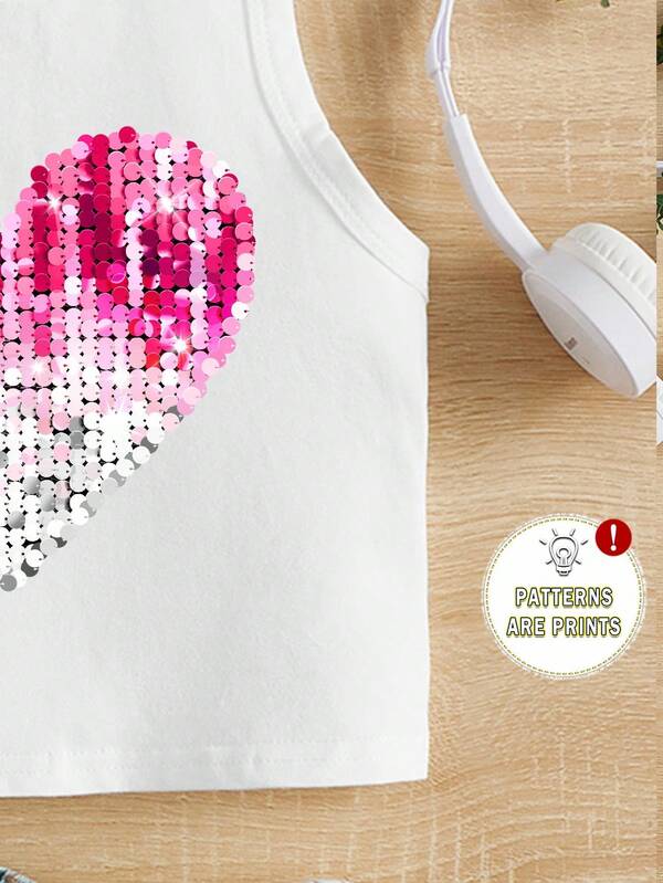 Blusa de corazón para niñas pequeñas