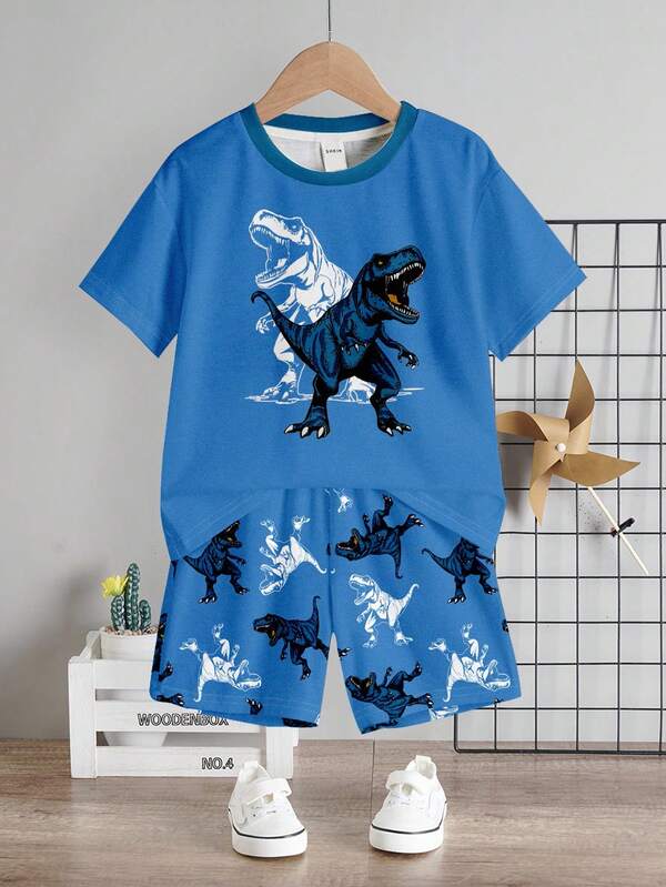 Conjunto de 2 piezas para bebé y niños pequeños, franela y shorts