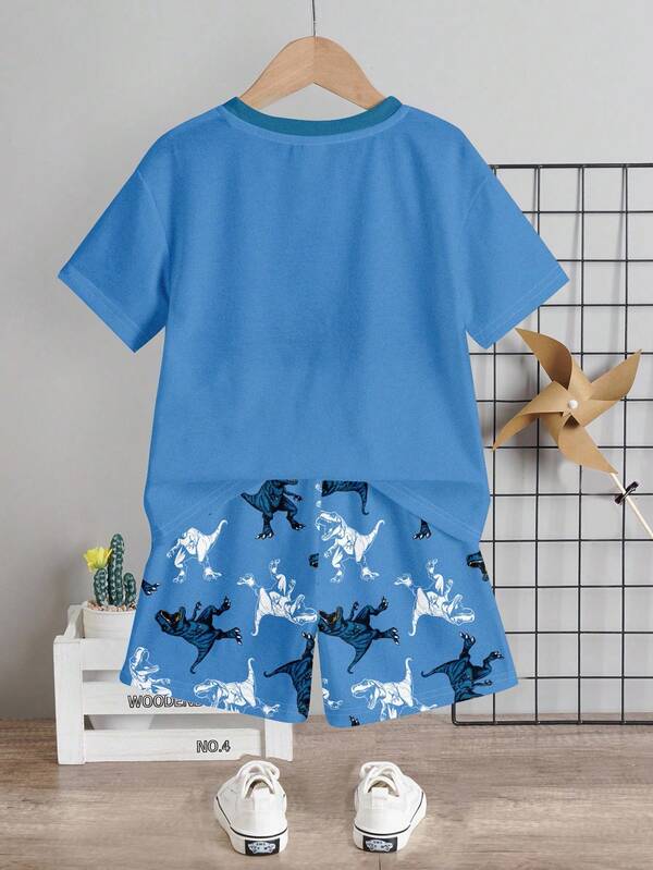Conjunto de 2 piezas para bebé y niños pequeños, franela y shorts