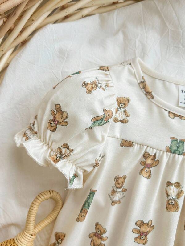 Vestido de osos para bebé niña