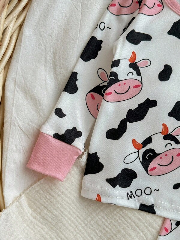 Conjunto pijama de 2 piezas para bebé y niñas pequeñas, sweater y mono