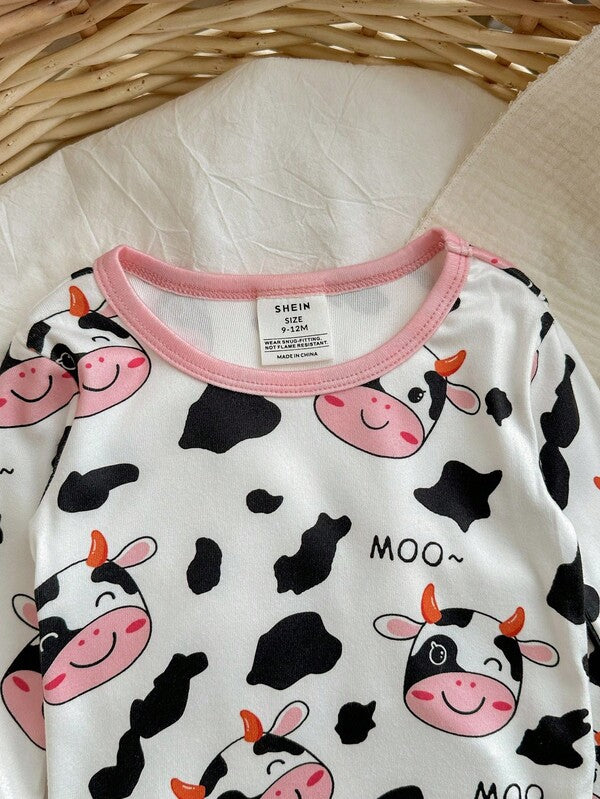 Conjunto pijama de 2 piezas para bebé y niñas pequeñas, sweater y mono