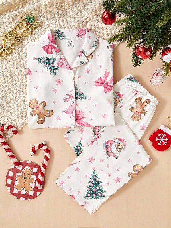Pijama navideña para niña, 2 piezas