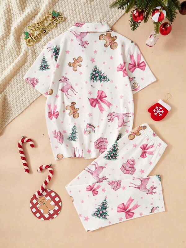 Pijama navideña para niña, 2 piezas