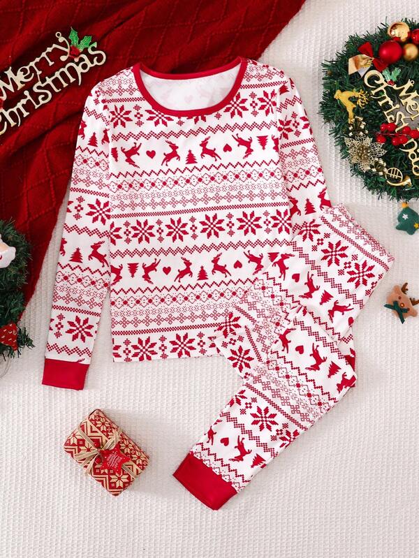 Pijama navideña unisex, 2 piezas