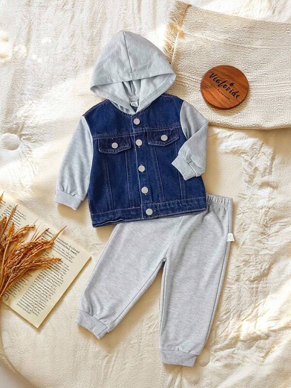 Conjunto de 2 piezas para bebé y niños pequeños, sudadera y joggers