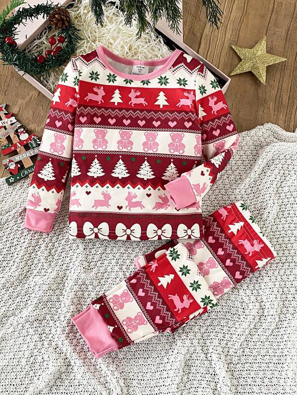 Pijama navideñas para niña, 2 piezas