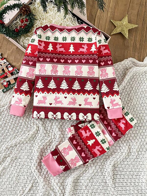 Pijama navideñas para niña, 2 piezas