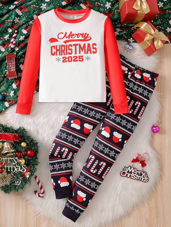 Pijama navideña para niño, 2 piezas