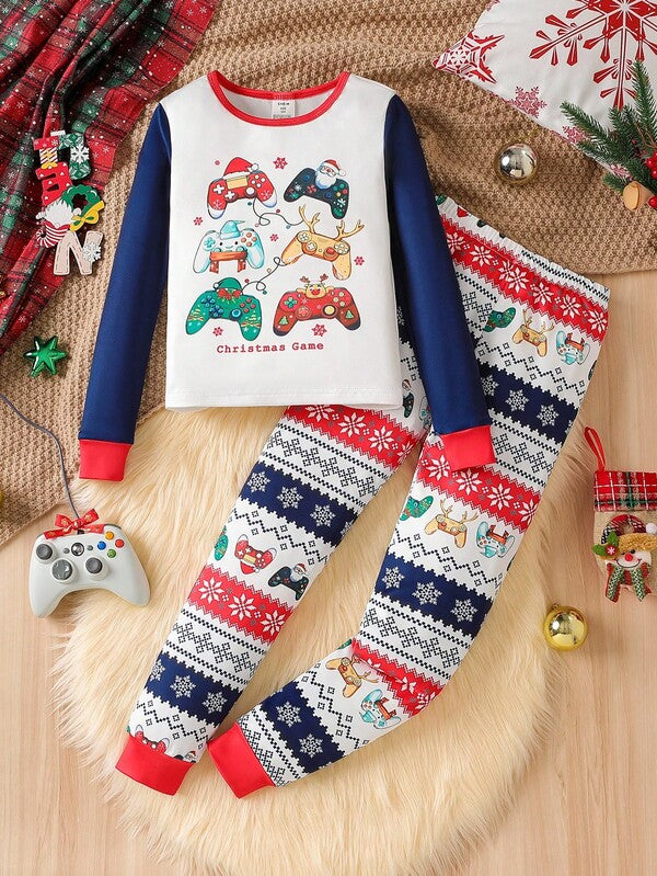 Pijama navideña para niños, 2 piezas