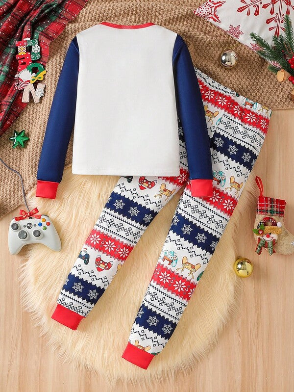 Pijama navideña para niños, 2 piezas