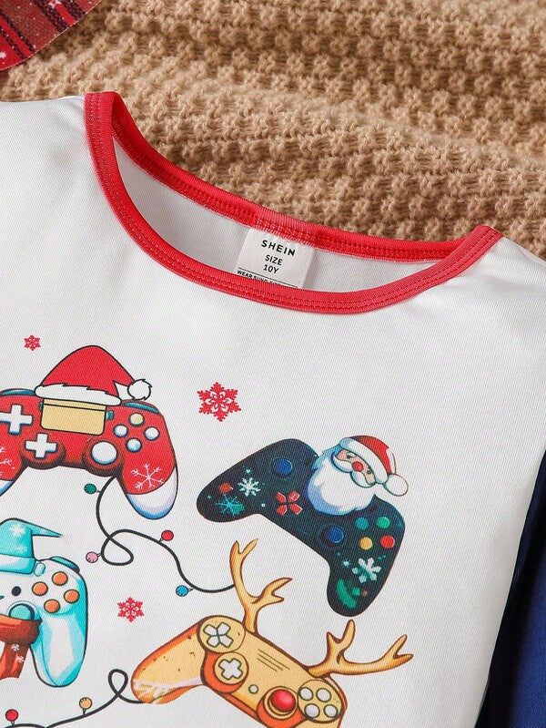 Pijama navideña para niños, 2 piezas
