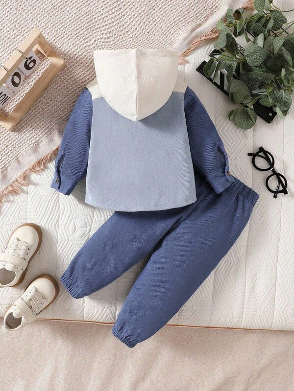 Conjunto de 2 piezas para bebé y niños pequeños, camisa y pantalón