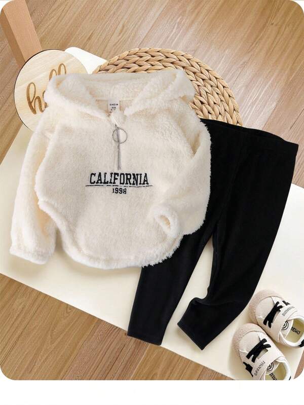 Conjunto de 2 piezas para bebé y niñas pequeñas, sudadera y leggins