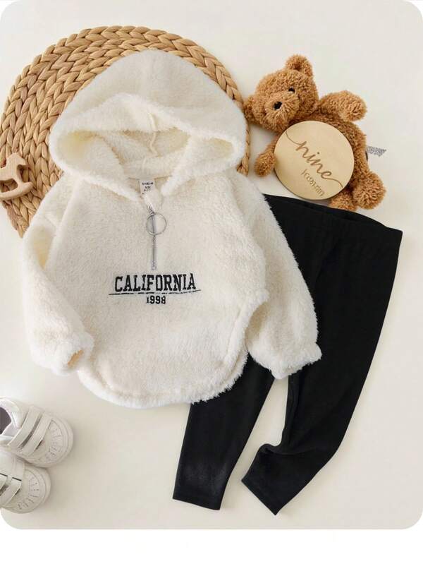 Conjunto de 2 piezas para bebé y niñas pequeñas, sudadera y leggins