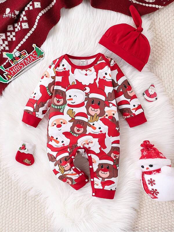 Mameluco pijama navideña unisex