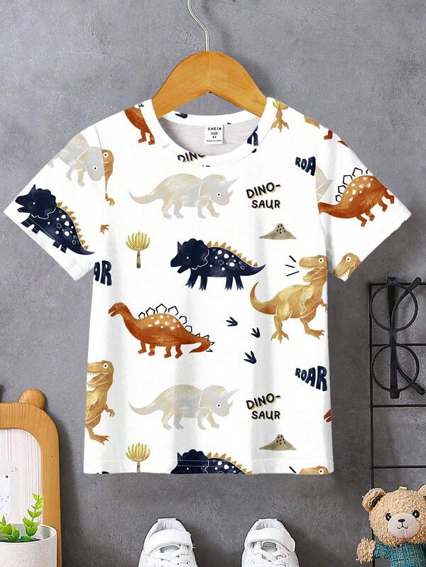 Camisa de dinosaurio para bebé y niño pequeño