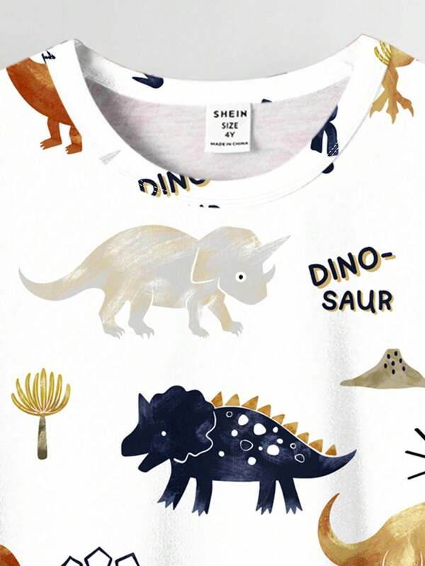 Camisa de dinosaurio para bebé y niño pequeño