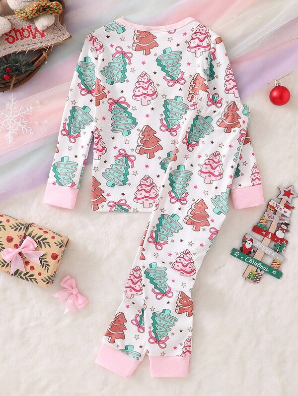 Pijama navideña para niña, 2 piezas