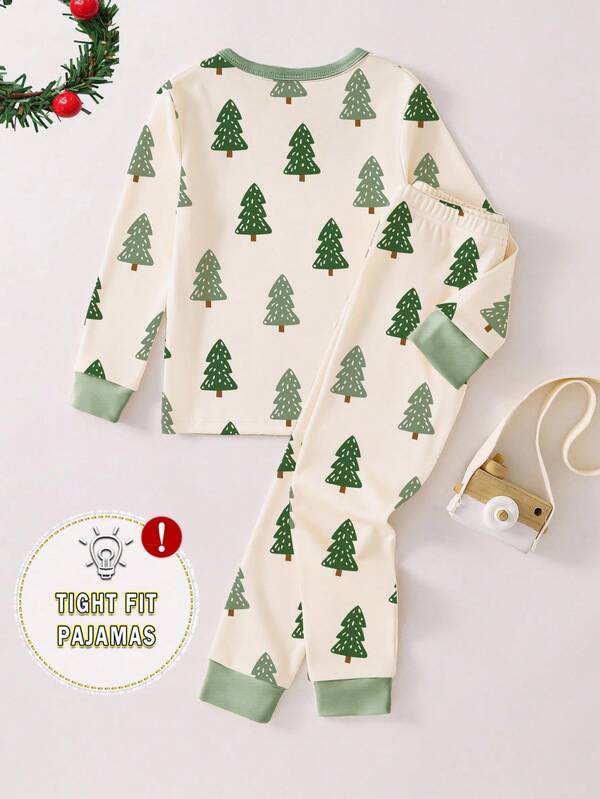 Pijama navideña unisex, 2 piezas