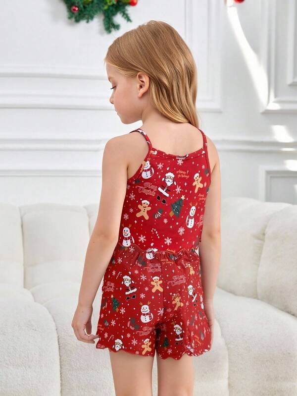 Pijama navideña para niña, 2 piezas