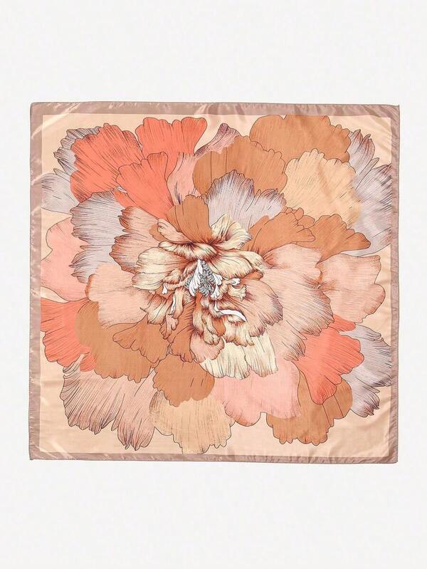 Pañuelo estampado de hojas