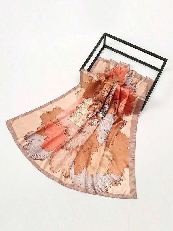 Pañuelo estampado de hojas