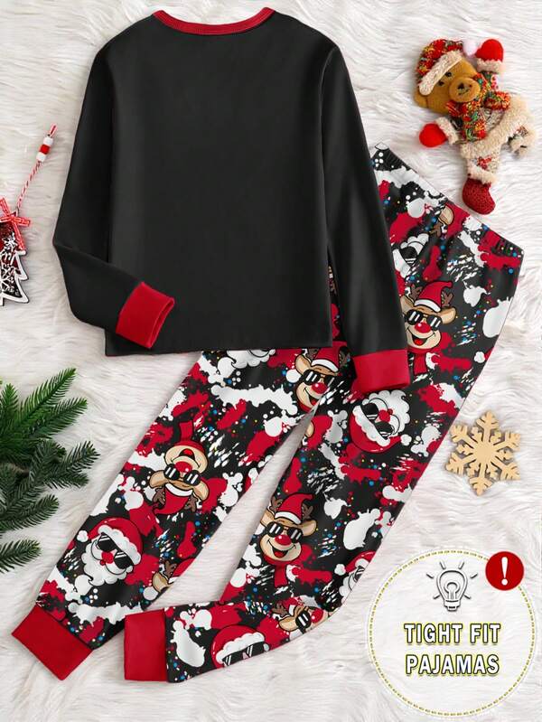 Pijama navideña para niños, 2 piezas