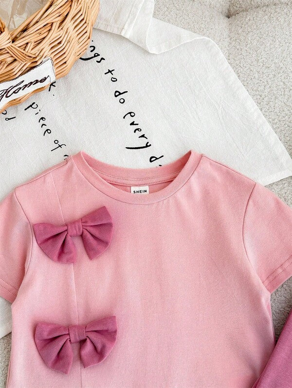 Conjunto de 2 piezas para bebé y niñas pequeñas, blusa y leggins