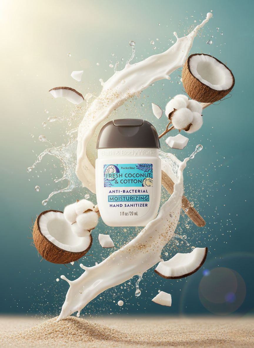 Hidratante Antibacterial Fresh Coconut & Cotton