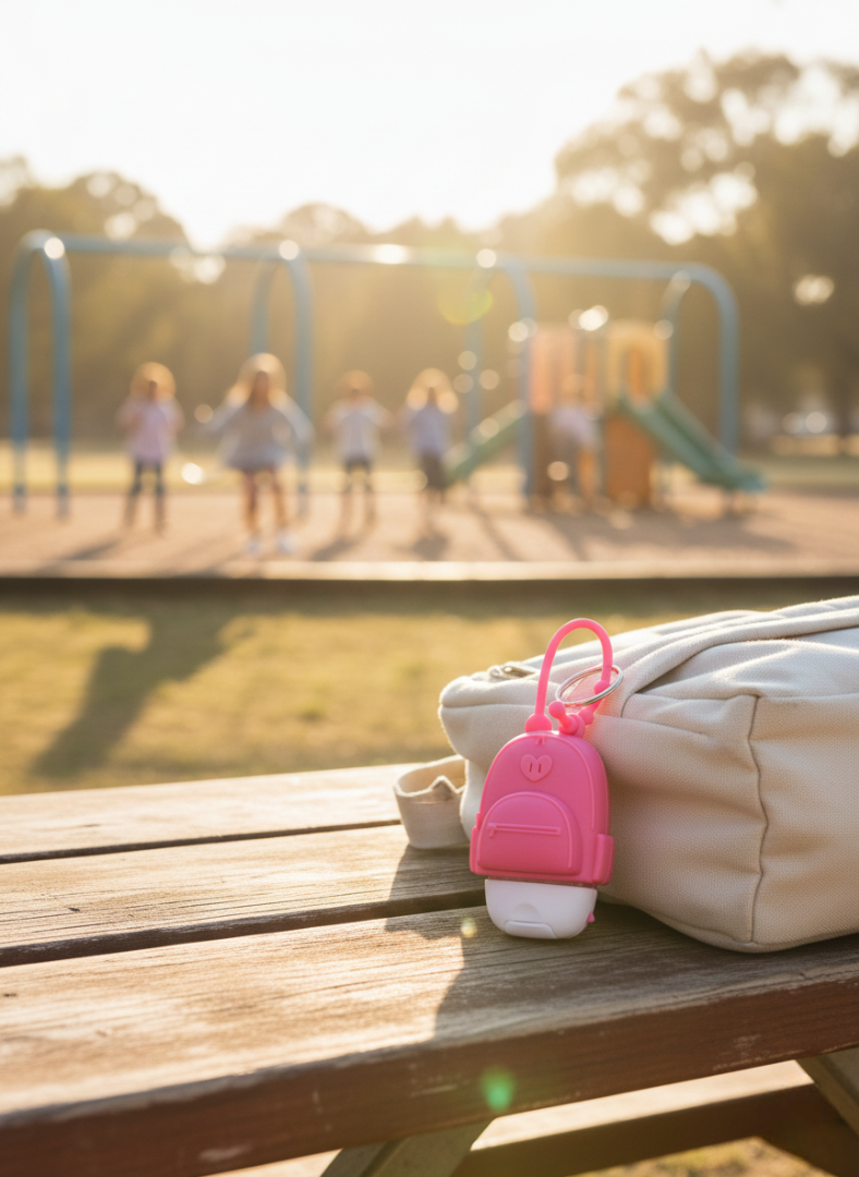 Holder para Antibacterial Pink Heart Backpack (sin antibacterial)