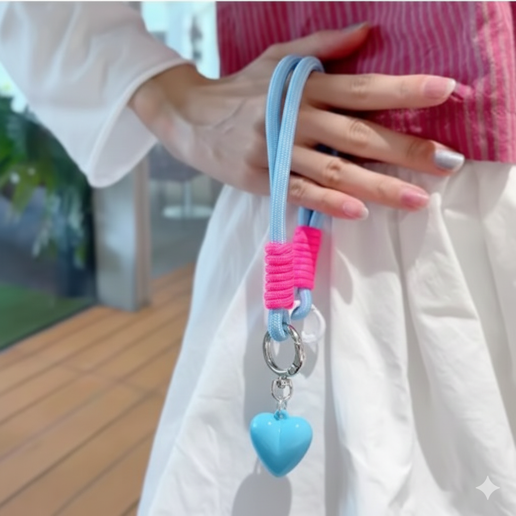 Correa de corazón azul