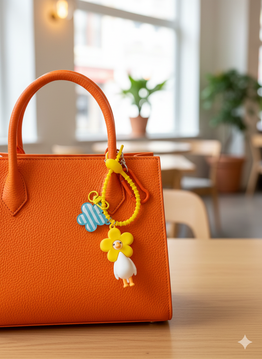 Charm de flor y pato