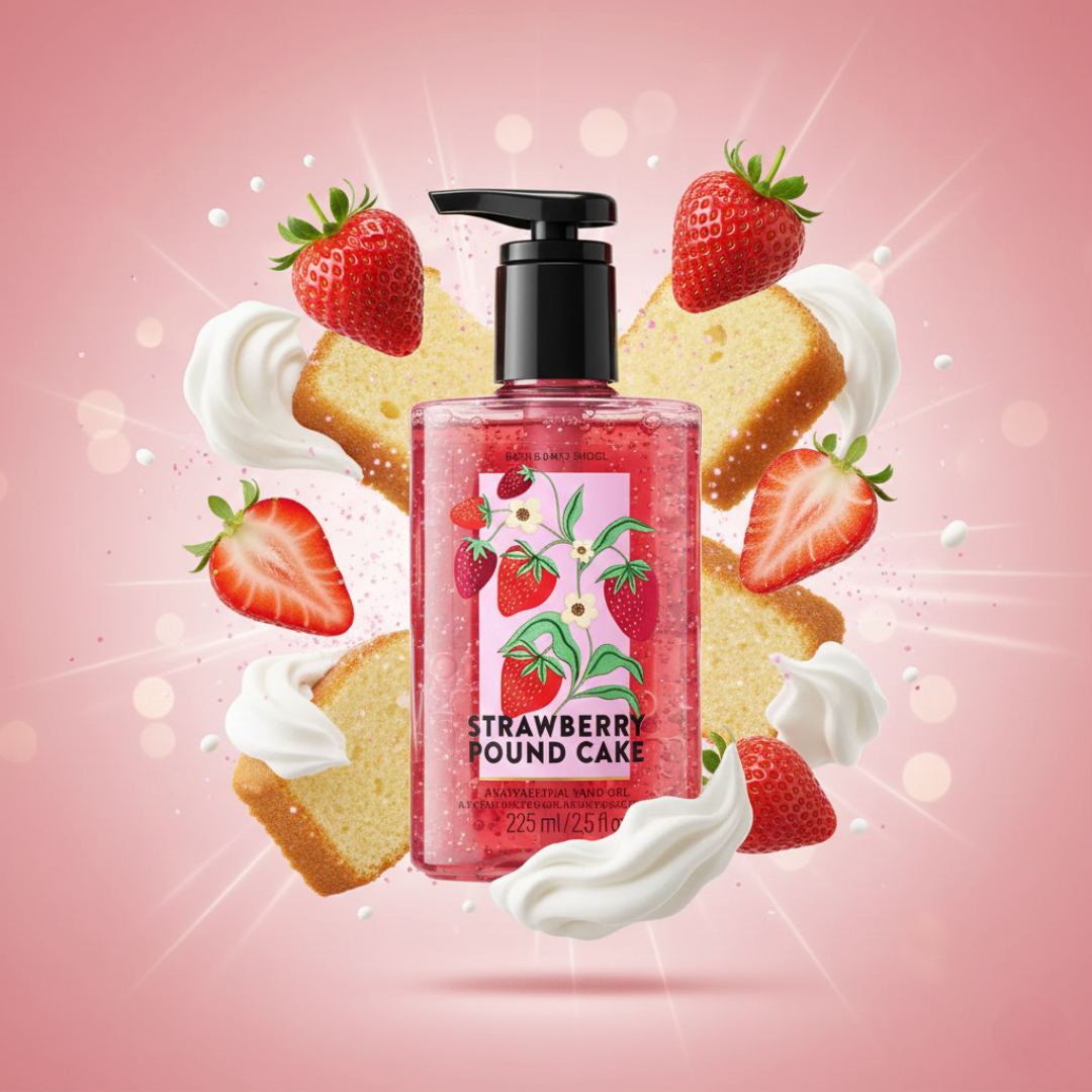 Gel Antibacterial Strawberry Pound Cake