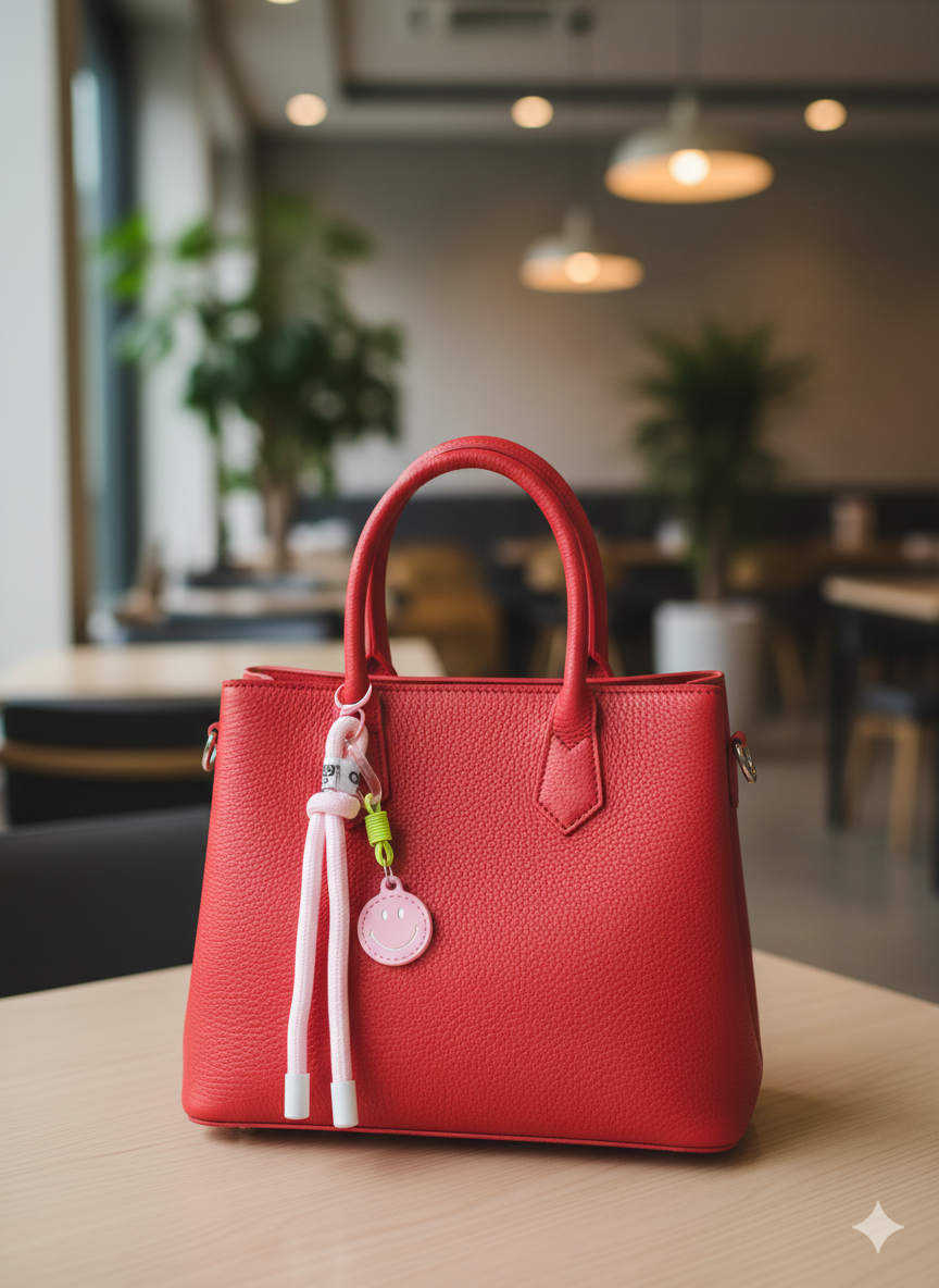 Charm carita feliz rosa