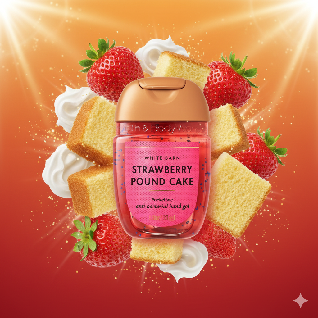 Gel Antibacterial Strawberry Pound Cake