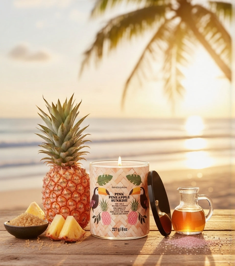 Vela Aromática Pink Pineapple Sunrise