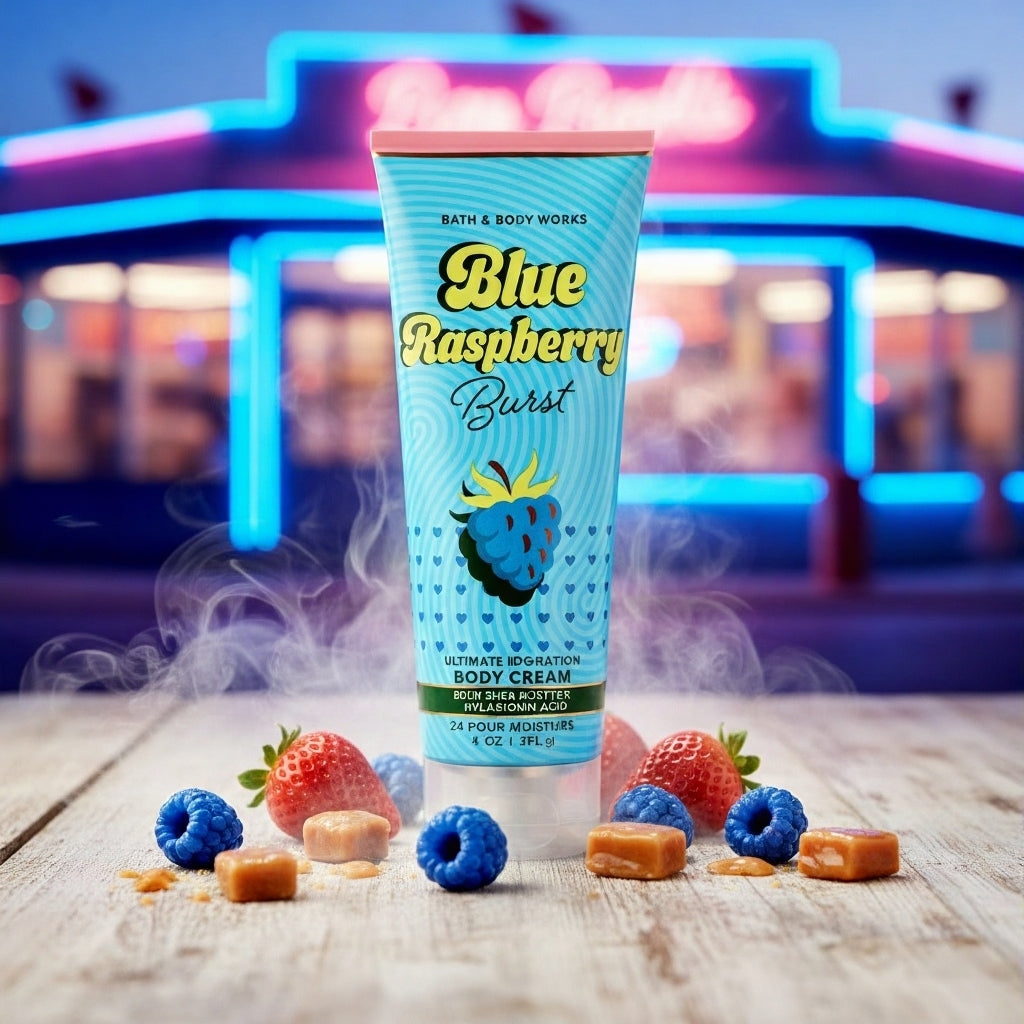 Body Cream BBW Blue Raspberry Burst