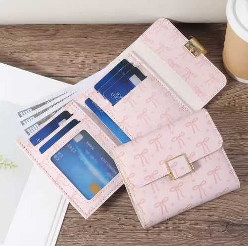 Mini billetera diseño lazos