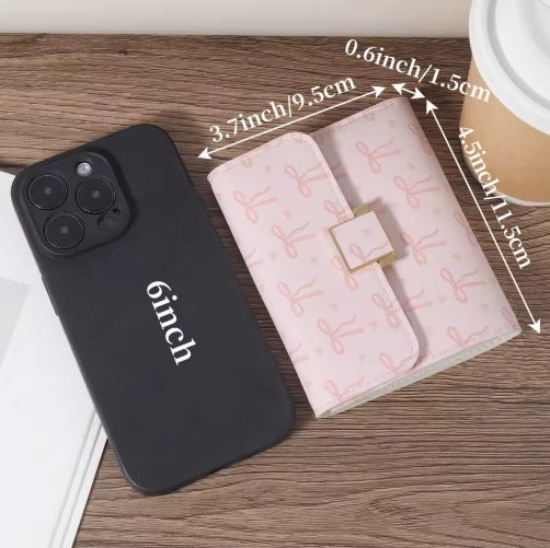 Mini billetera diseño lazos